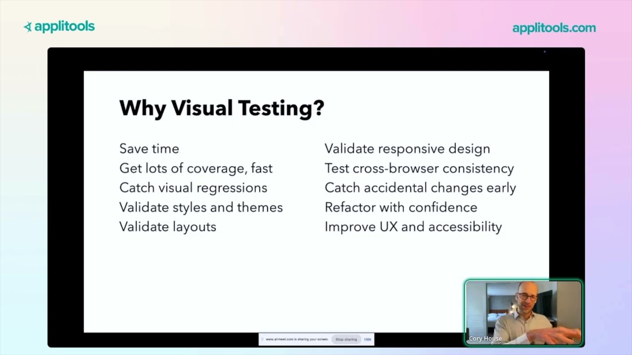 Playwright Visual Testing Best Practices, presented by Applitools