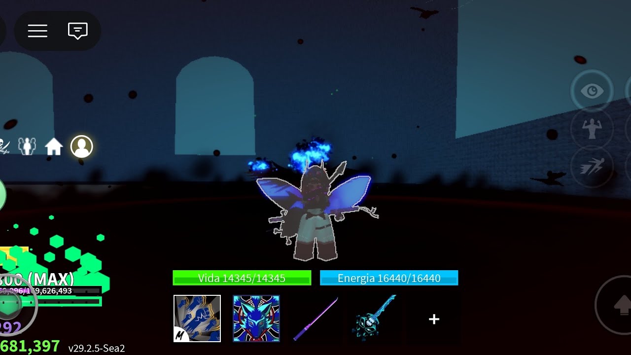 Caçando bounty de kitsune+Ghoulv4 +Gravity blade no celular 