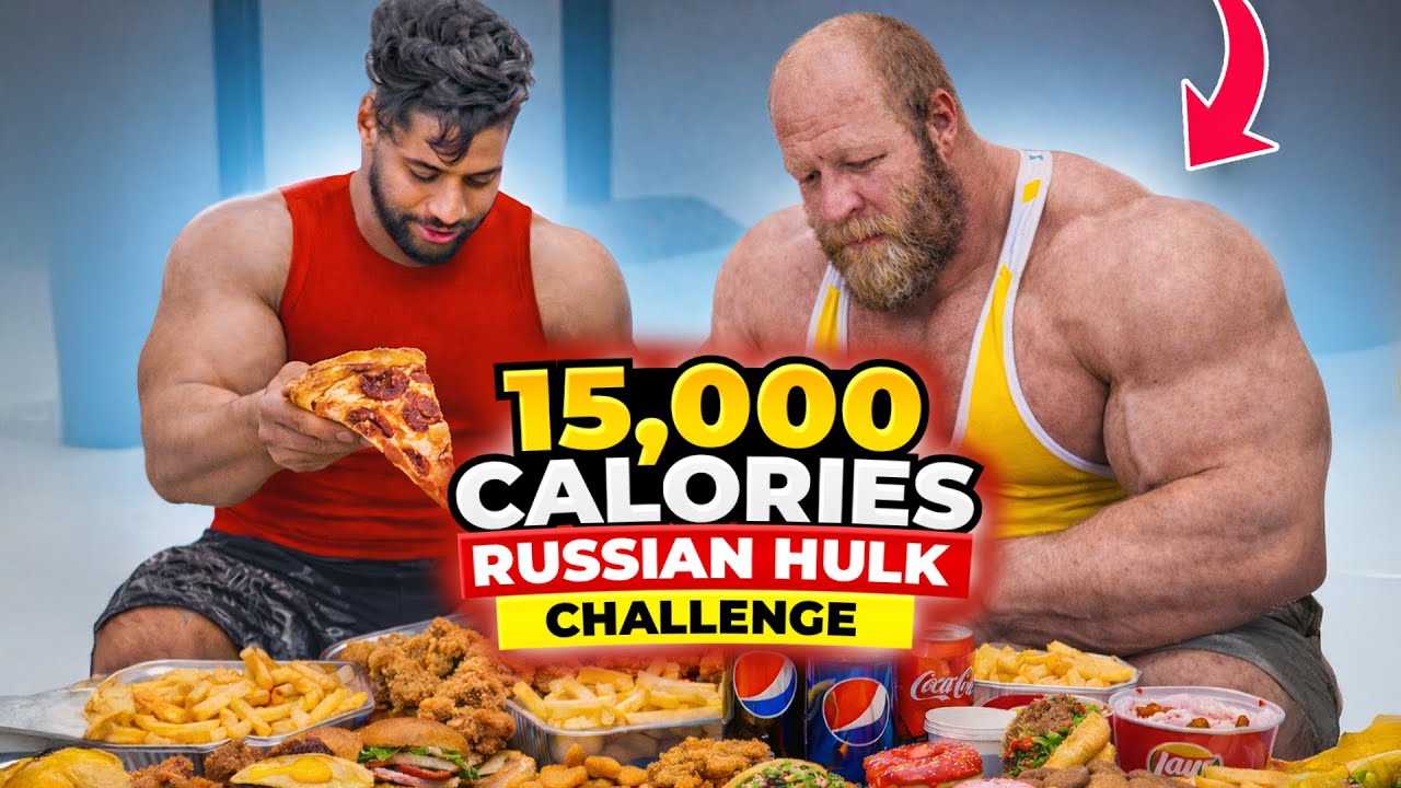 I ATE LIKE Andrey Smaev 15,000 Cal Bulking Diet | RUSSIAN HULK 🦍