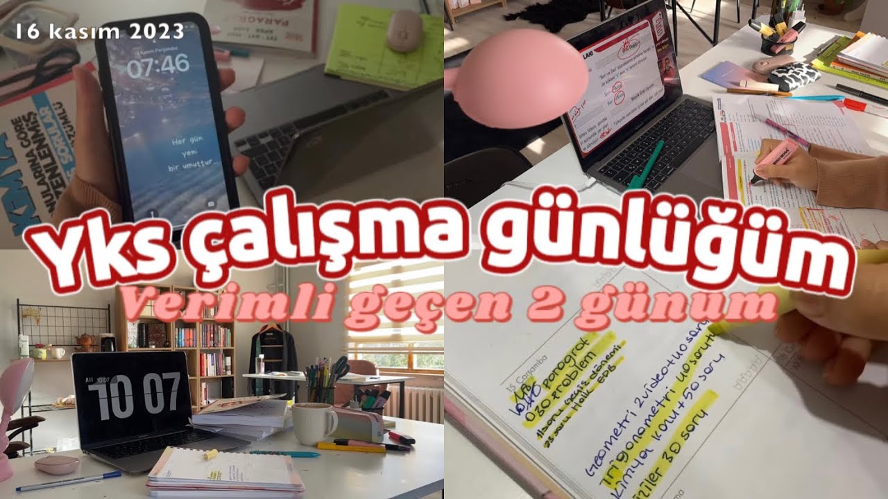 2 GÜNLÜK ÇALIŞMA VLOGU YKS2024 , erken uyanabildim(şükürrr) , mezun günlükleri , ayrı evde yaşamak