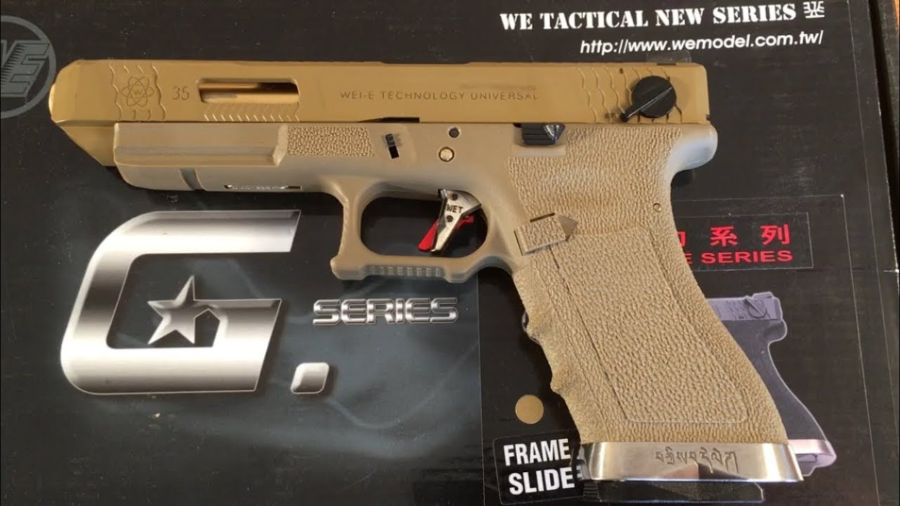 WE G35 T9 Glock 35 Airsoft Fully Automatic GBB Pistol