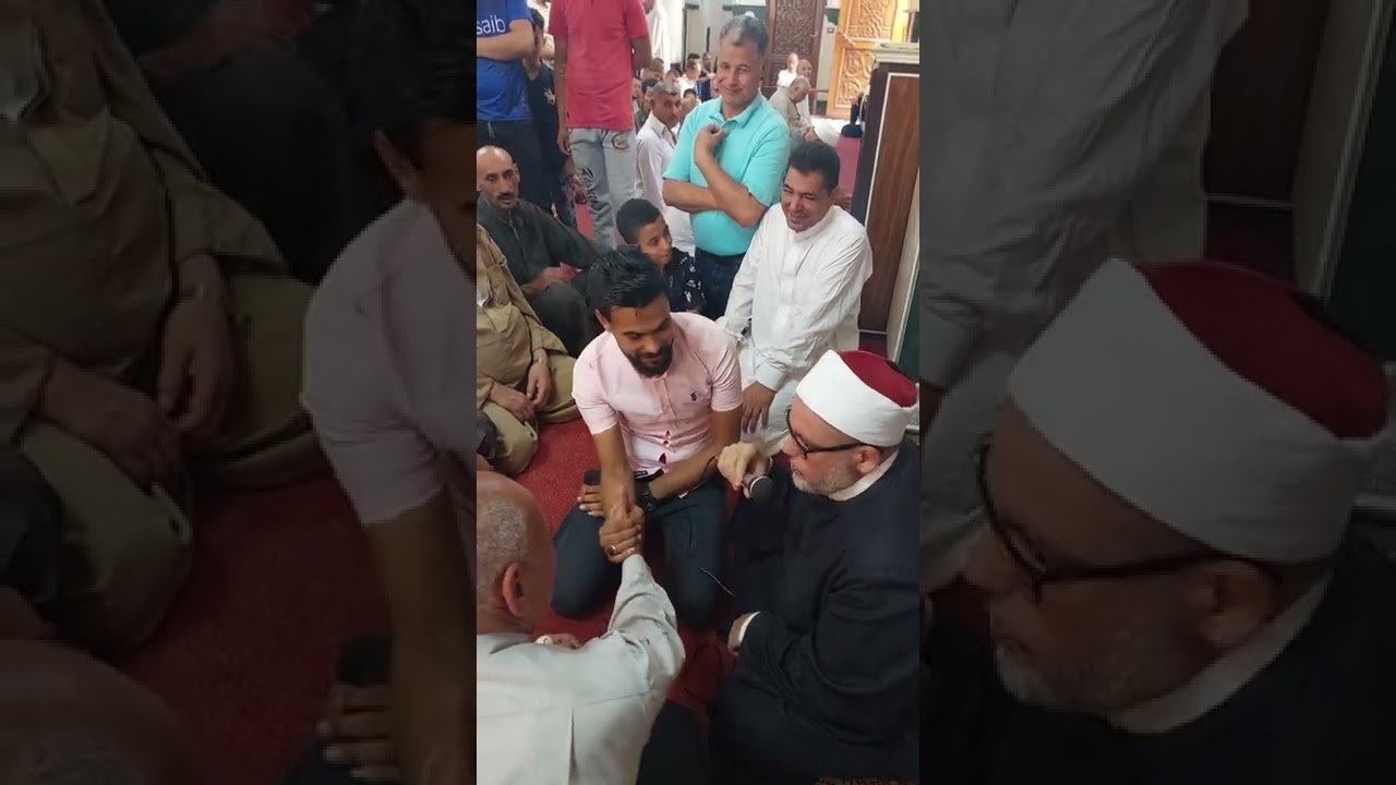 إشهار عقد الزواج فى قرية كفر الوزير فى المسجد الكبير