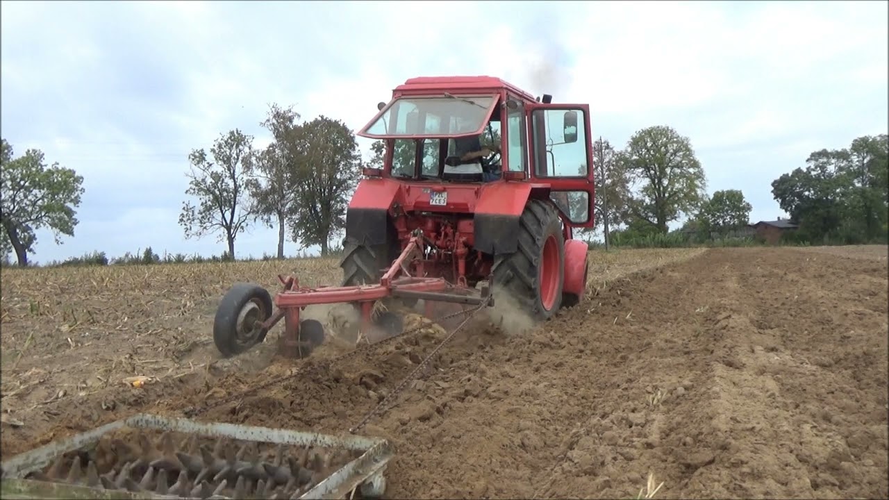 Prasowanie ciężka orka i uprawa 2x MTZ C328