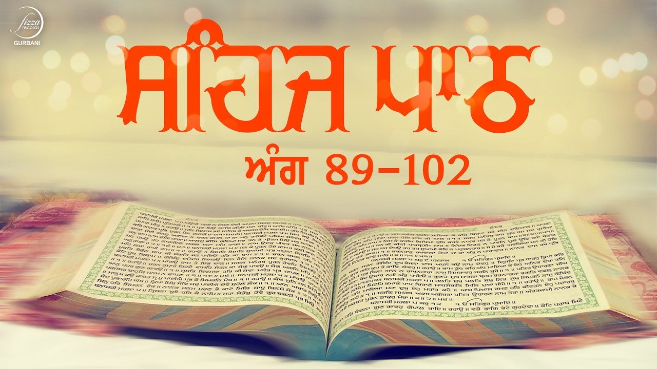 Sehaj Path Ang 89 To 102 | Bhai Sarwan Singh | Fizza Records Gurbani