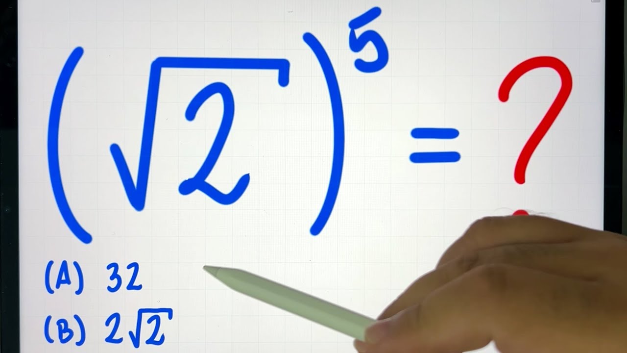 (√2)⁵ = ??? 😱 Raiz Quadrada Elevada à Quinta Potência | Você consegue resolver?