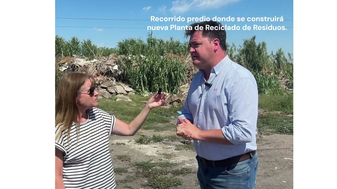 Las Varillas: visita al predio donde se construirá la Planta de Reciclado.