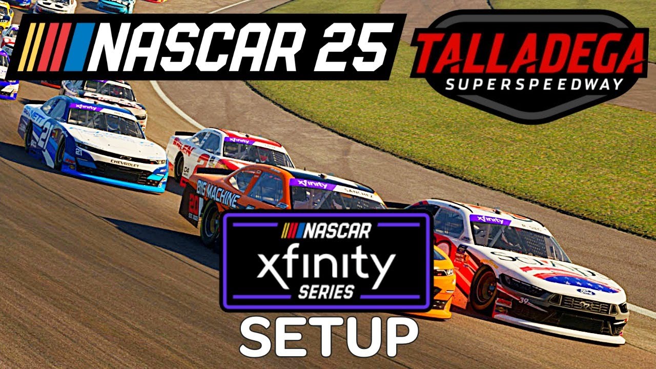 Индивидуальная настройка Talladega для серии Xfinity, настройки Nascar 25