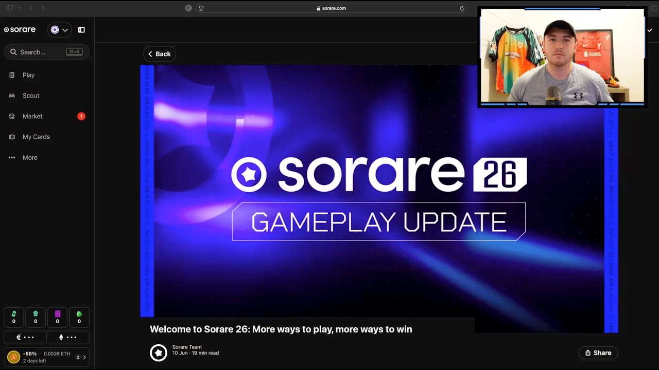 Sorare 26 Update: My Honest Opinion...