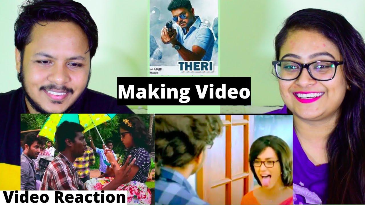 Theri Official Making & Bloopers Video REACTION | #ThalapthyVijay | Mr. & Mrs. Pandit