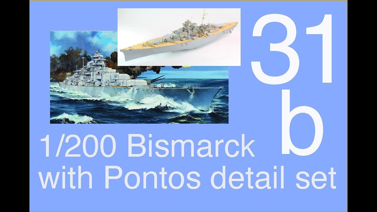Trumpeter 1/200 DKM Bismarck Полная сборка с набором деталей Pontos Часть 31b