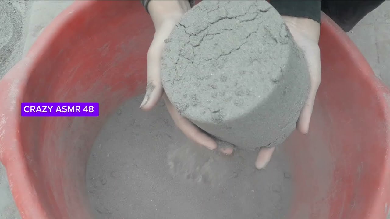 Dust volcano 🌋 2 times water pouring dry dusty crumbling satisfying crushes