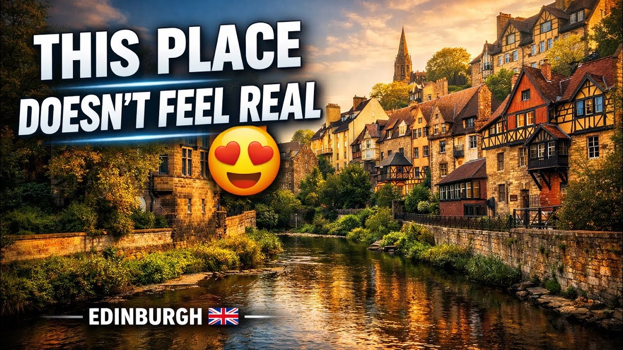 Exclusive 4K Relaxing Walk | First Complete Tour of Dean Village & Water of Leith, Edinburgh