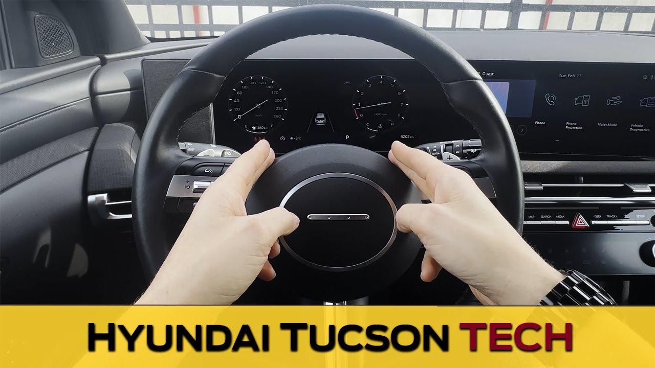 Steering Wheel and Cluster in the Hyundai Tucson (2025 model)