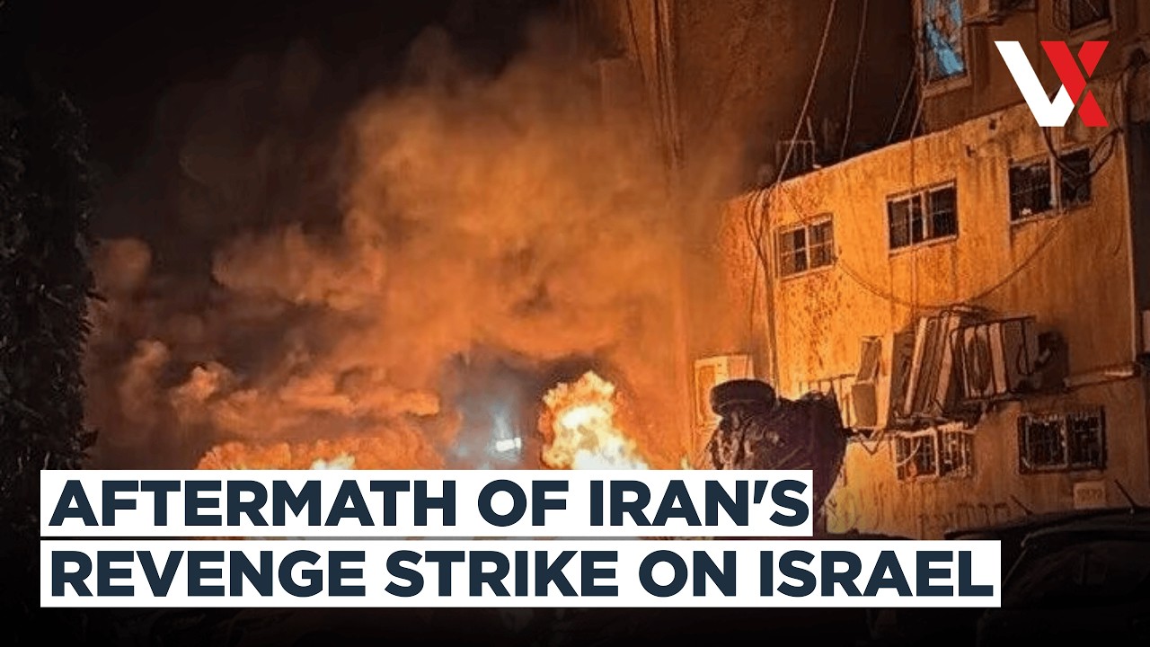 Firefighters Battle Holon Blaze After Iranian Missile Shrapnel Strike Hits Israel | VERTEX