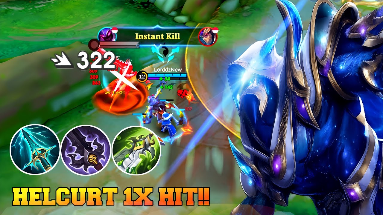 HELCURT 1X HIT MUSUH LANGSUNG MOKAD!!! EMANG BEST BUILD NIH+SNOWBALL🔥 HELCURT GAMEPLAY 