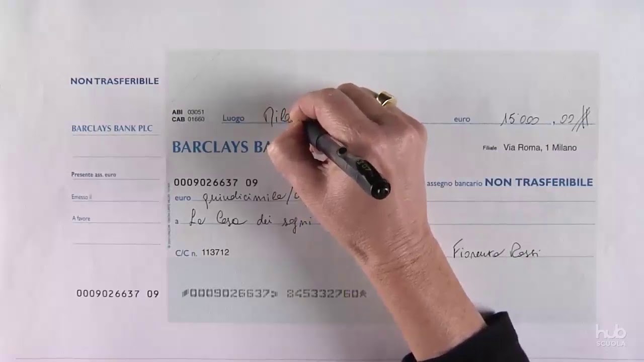 L'assegno bancario
