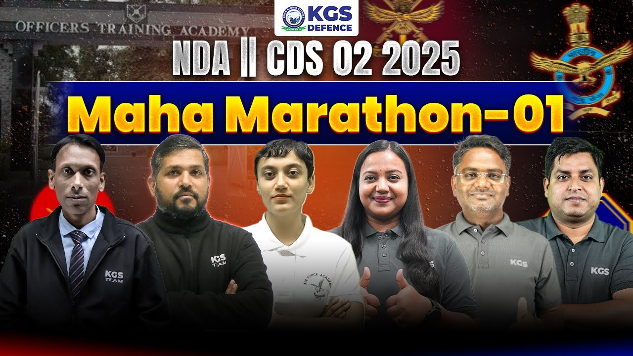 NDA-CDS 02 2025 Maha Marathon - 01 | NDA Marathon 2025 Class | CDS Marathon 2025 Class | KGS Defence