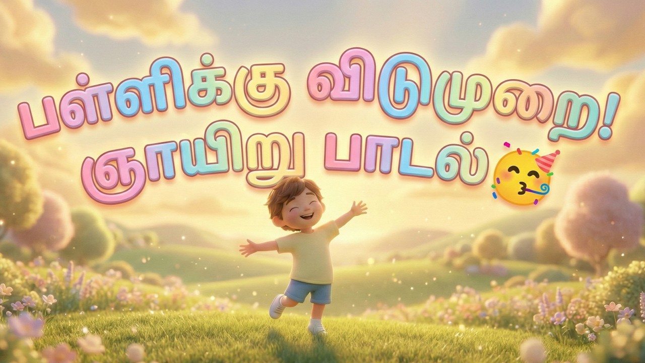 Sunday Song for Kids 🥳School-ku Leave!👶 | பள்ளிக்கு விடுமுறை! ஞாயிறு பாடல் 🥳 kids | Kutty Kutties.