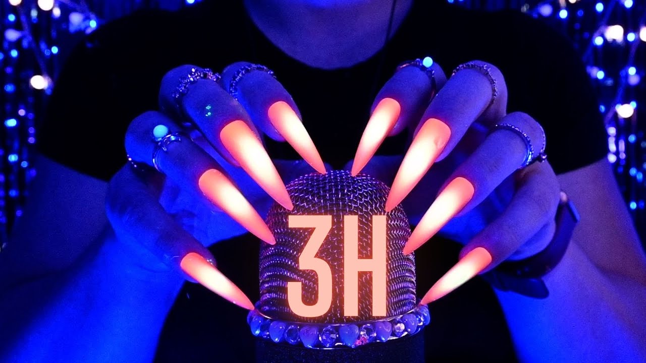 ASMR Mic Scratching Long Nails 💅(No Talking) 3H Mic Scratching Compilation for Sleep
