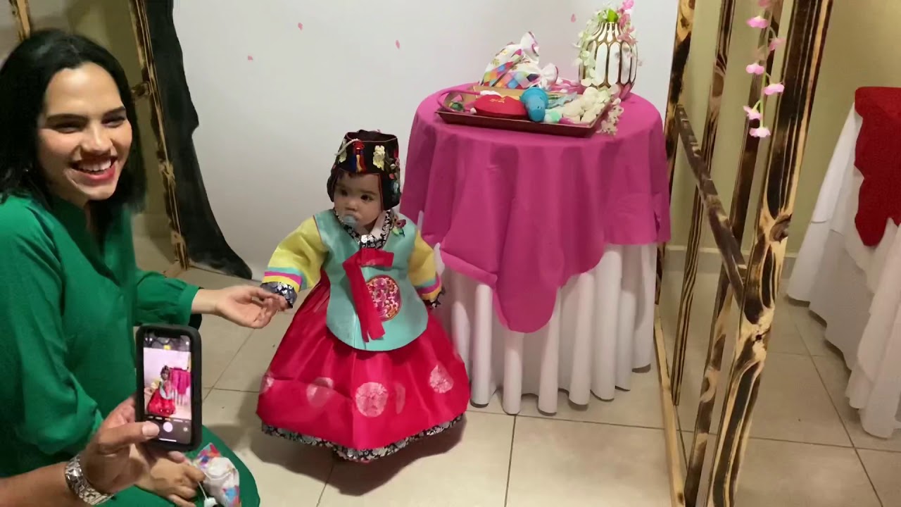 Habin Amelia’s first birthday - Interracial baby (korean/puertorican)