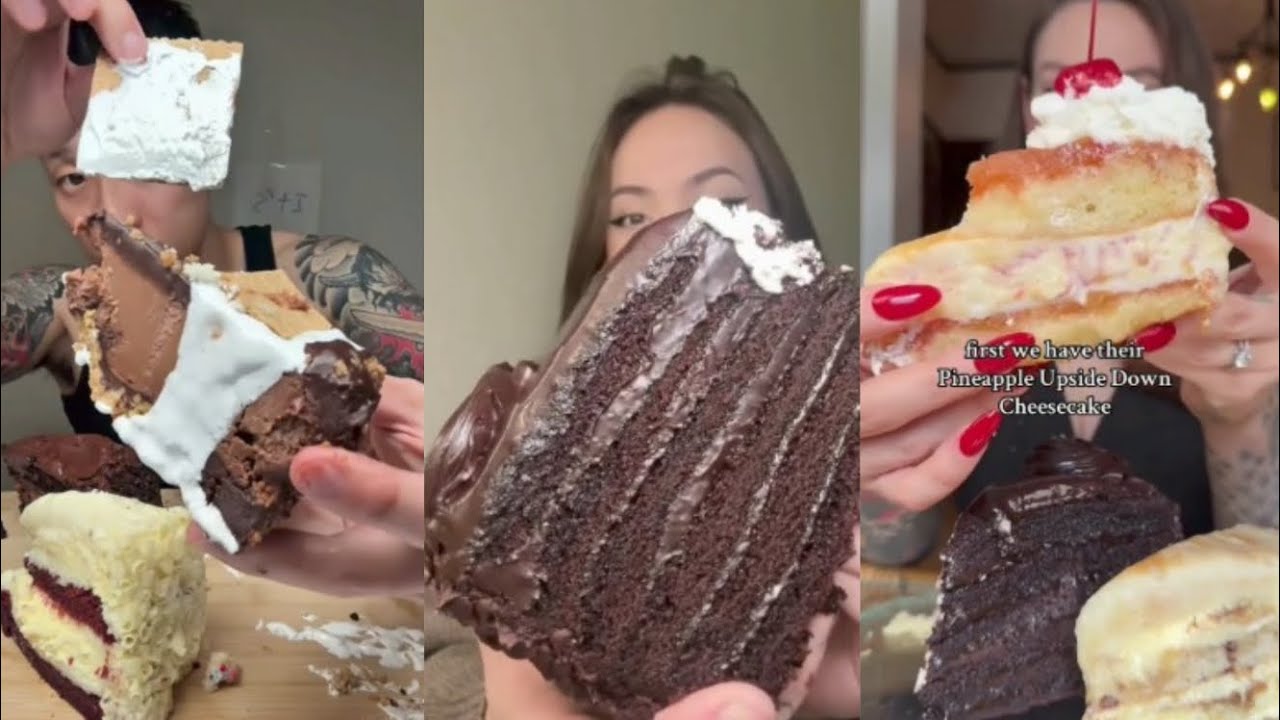 CHEESECAKE FACTORY MUKBANG | CHEESECAKES Compilation