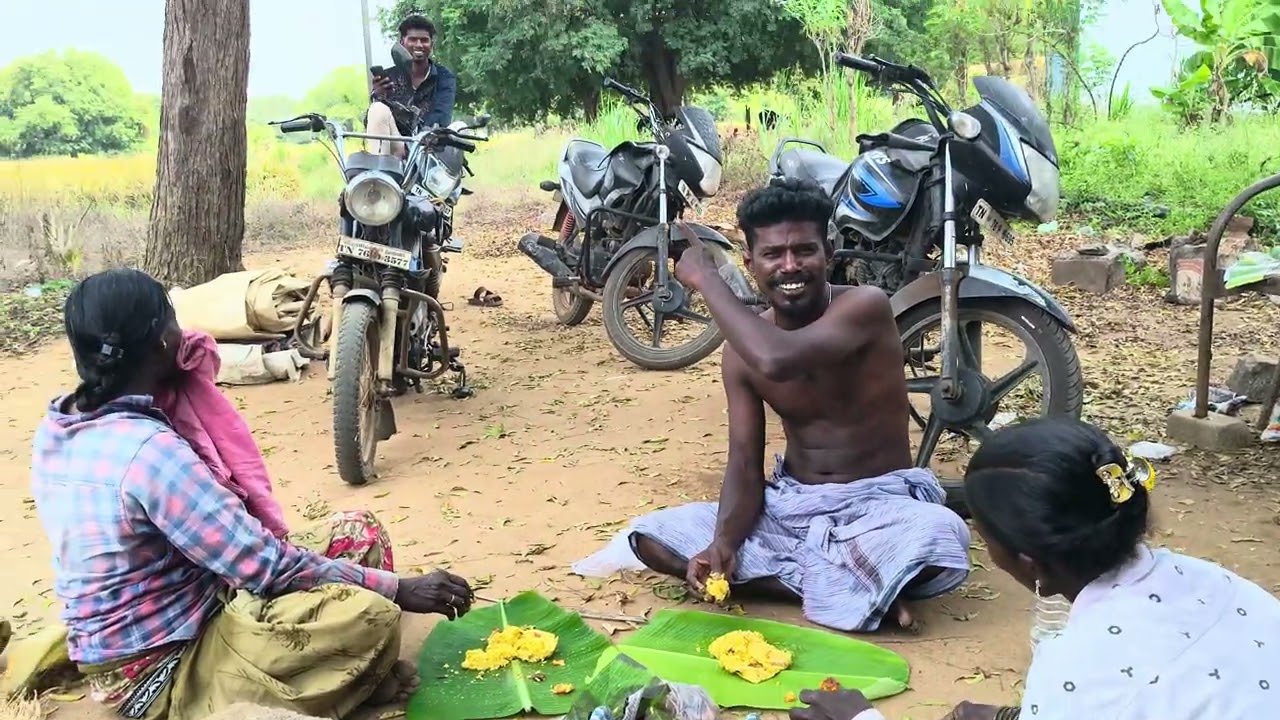 இன்னைக்கு வேலைக்கு வந்த ஆளுக்கு சாப்பாடு வாங்கியாச்சு#ganesan#vivasayam