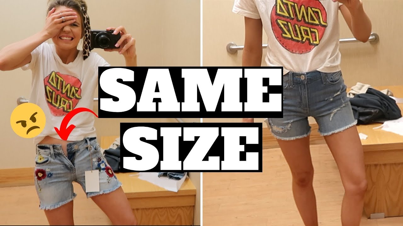 Trying size 0 shorts at 10 different stores!