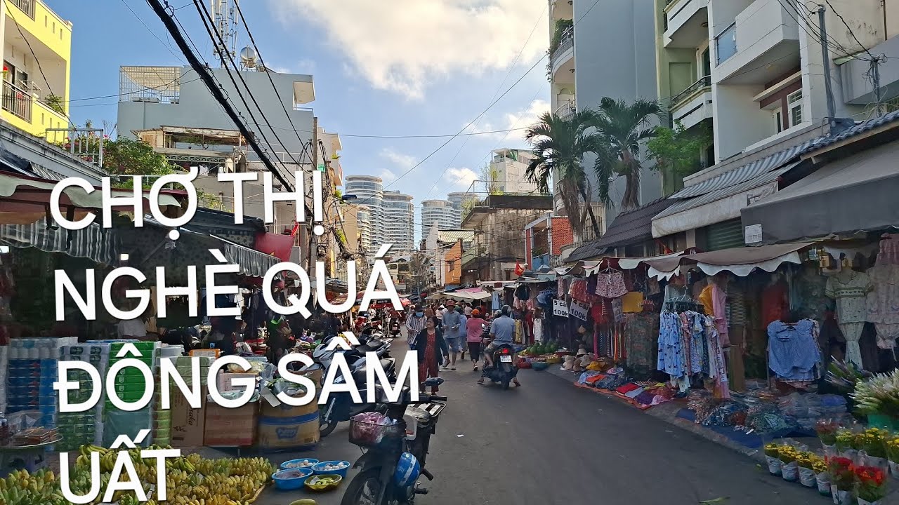 Chợ Thị Nghè Đông Nghẹt Bình Thạnh Sài Gòn Việt Nam 