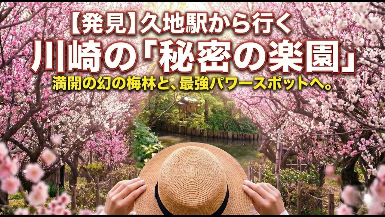 春の匂いを探して。川崎の知られざるパワースポットと満開の梅林を歩く休日🌸 / 久地駅周辺さんぽ