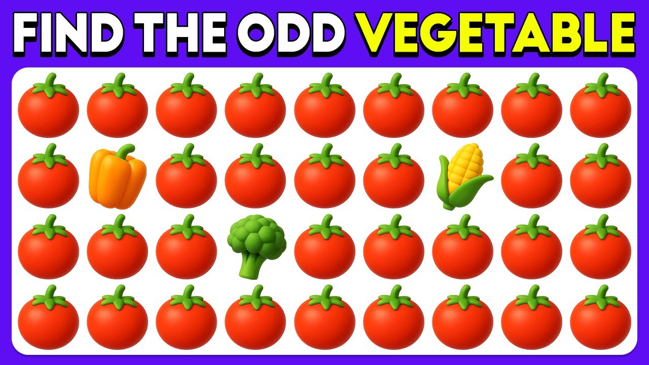 Find the ODD One Out - Vegetable Challenge 🌽🥦 | Can You Spot The Odd Emoji?