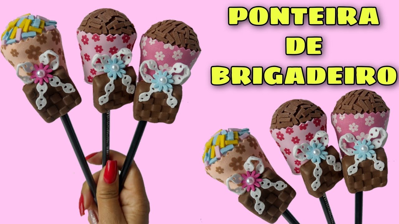Como fazer ponteira de lápis docinho| Ponteira decorada com eva