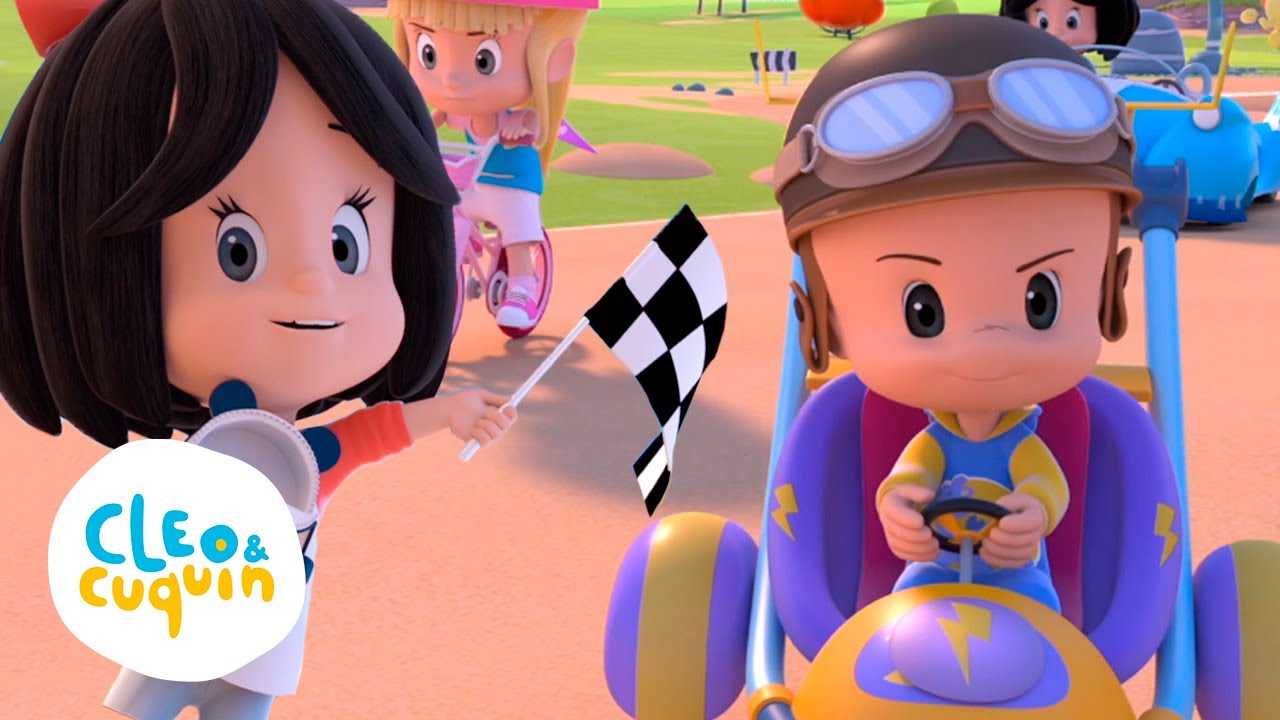Das Rennen 🏎️ komplette Folge von Cleo und Cuquin |  Kinderlieder von Cleo und Cuquin