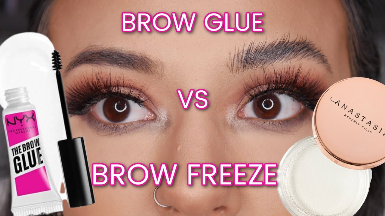 NYX BROW GLUE VS ANASTASIA BROW FREEZE | DRUG STORE & HIGHEND COMPARISON