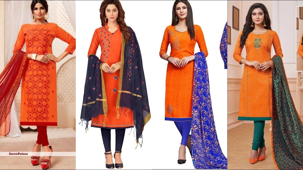 Orange Color combination For Punjabi Suit||Orange Color Ideas for Suits Kurtis and Dresses