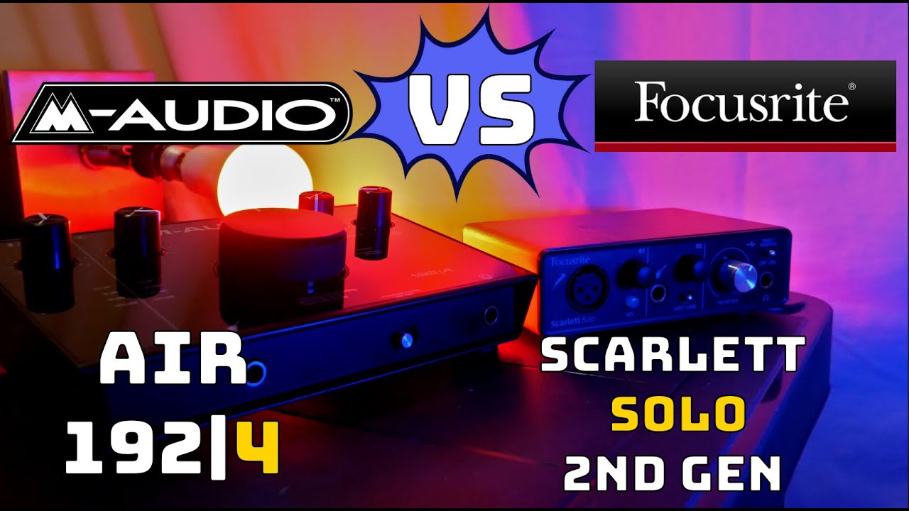 Сравнение M Audio Air 192|4 с Focusrite Scarlett Solo 1-го и 2-го поколений — Лучший аудиоинтерфе...