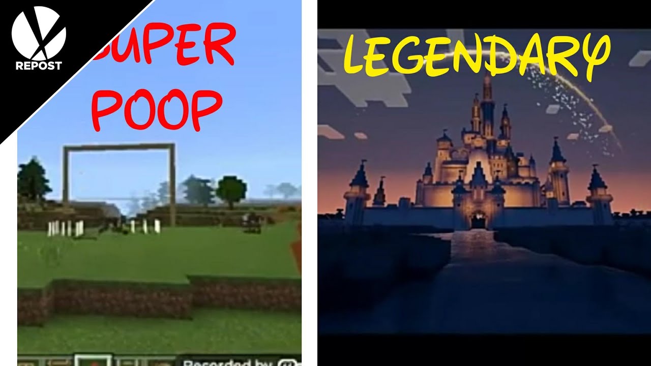 [REPOST] Walt Disney Logo in Minecraft in Super Poop-Legendary