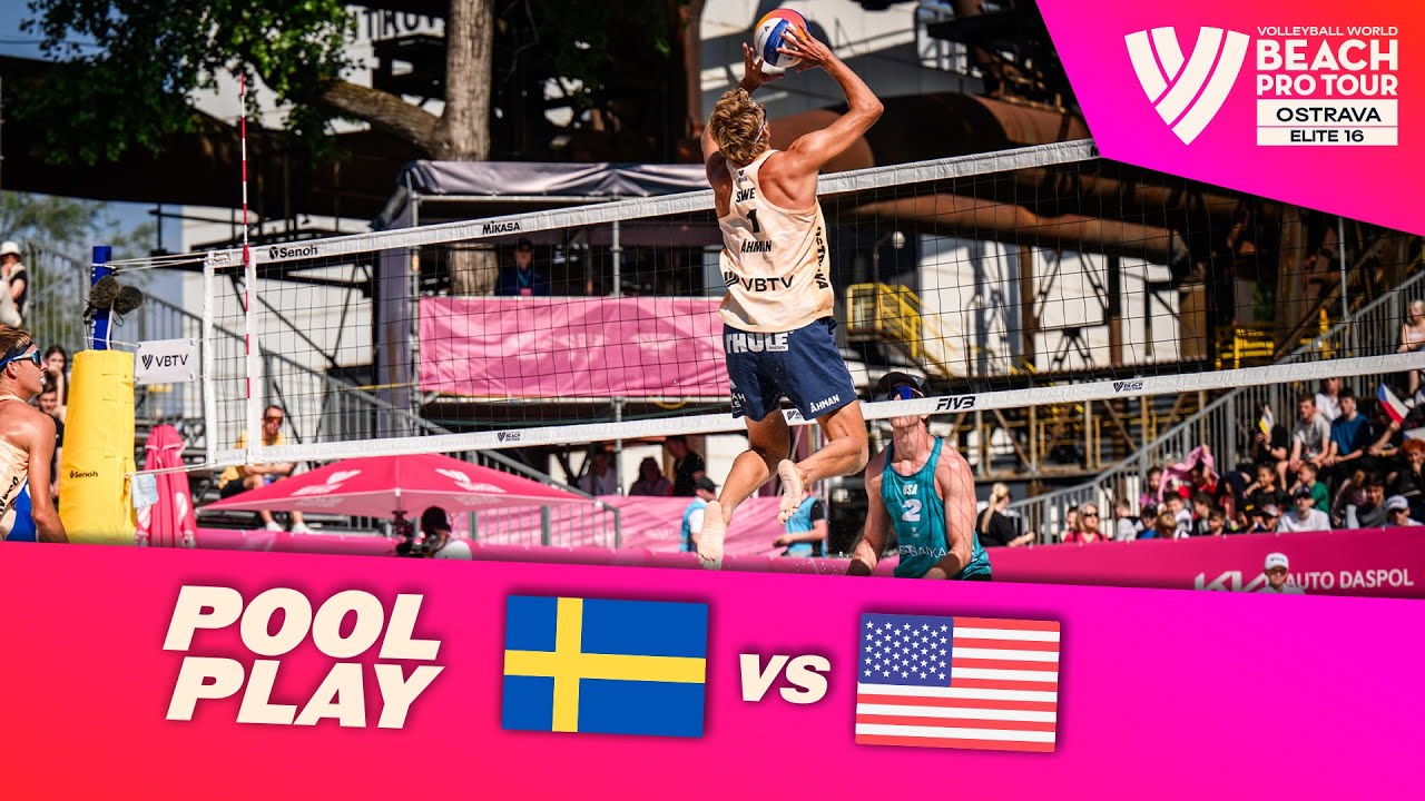 &Aring;hman/Hellvig vs. Partain/Benesh - Pool Play Highlights | Ostrava 2024 #BeachProTour