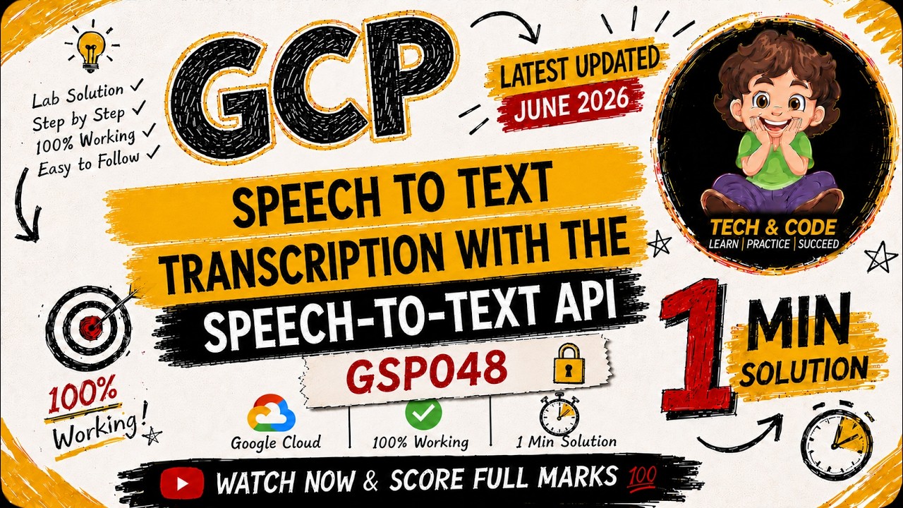 Speech to Text Transcription with the Speech-to-Text API | GSP048