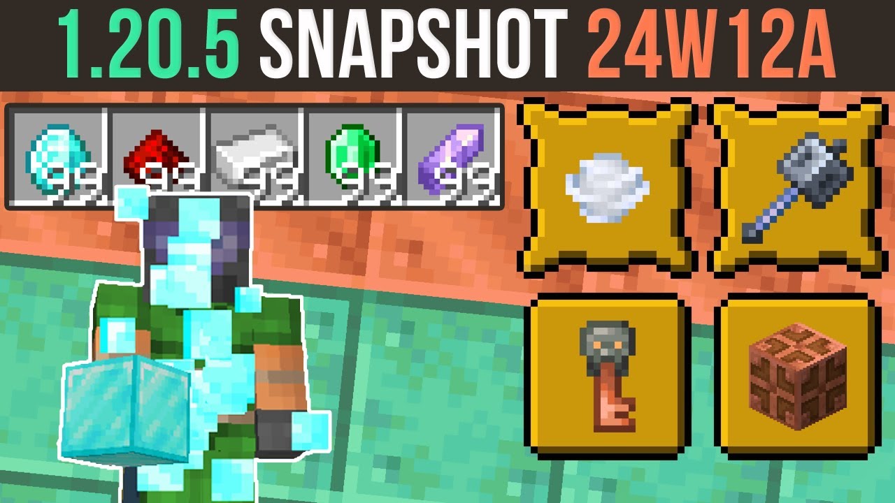 Minecraft 1.20.5 Snapshot 24W12A | Custom Stack Size & Trial Chamber Map!