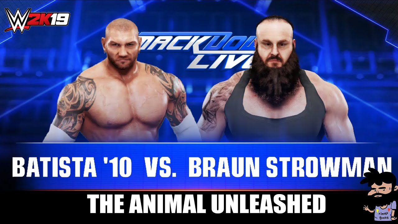 Batista Unleashes Against Braun Strowman | WWE 2K19 PC Gameplay