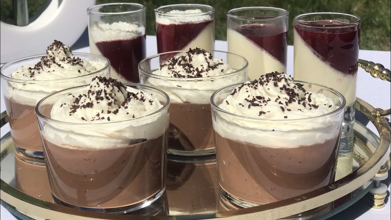 DESSERT GOURMAND du CHOCOLAT LIÉGEOIS ET DE LA PANNA COTTA FRAMBOISE
