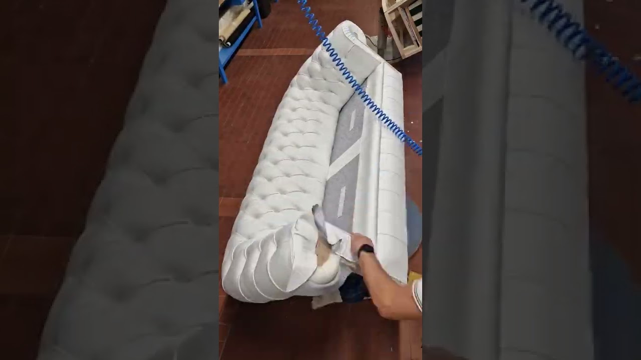How our upholsterers build a chesterfield sofa #chesterfieldsofa