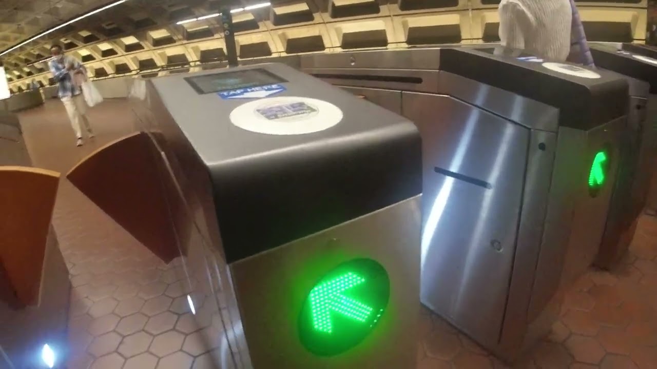 Taking the subway, Washington, DC