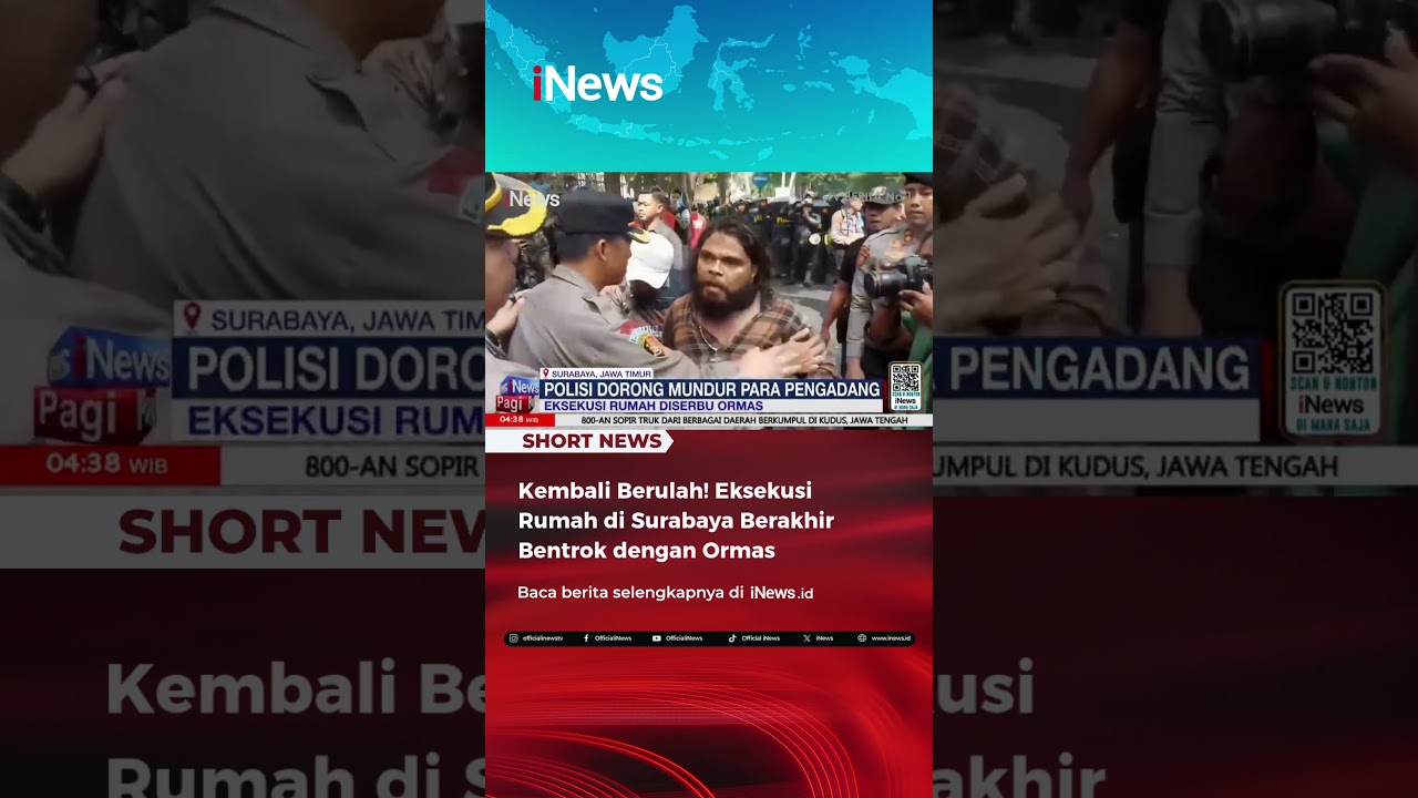 Kembali Berulah! Eksekusi Rumah di Surabaya Berakhir Bentrok dengan Ormas #shorts #ormas