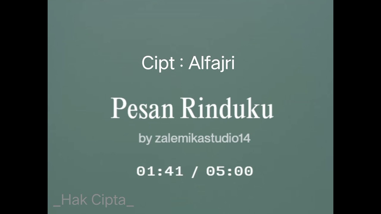 Alfajri - pesan rinduku 