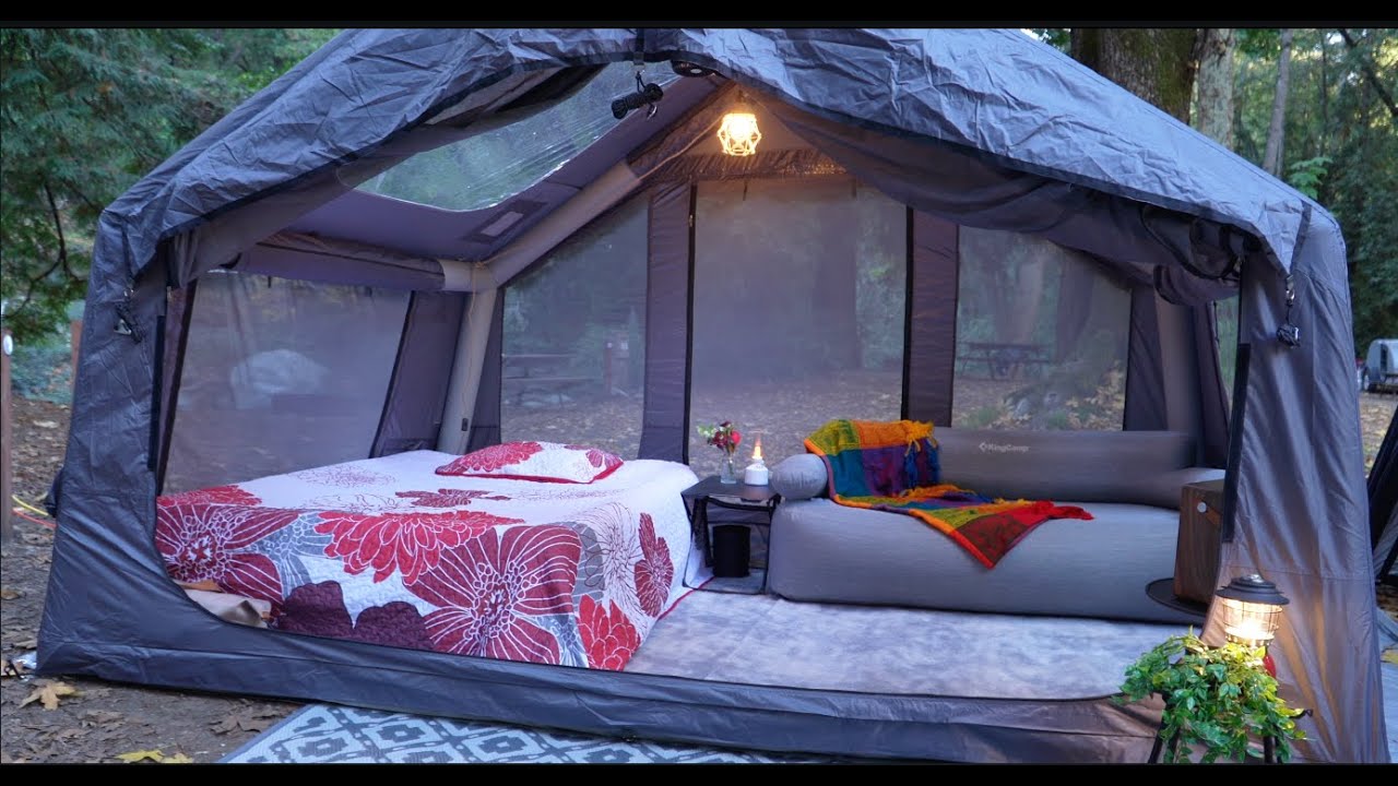 RELAXING GLAMPING BY THE RIVER -WITH A LITTLE RAIN AND AN UNINVITED GUEST