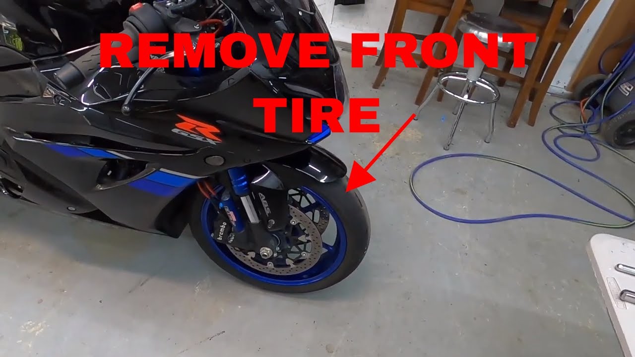 How To REMOVE FRONT TIRE 2017+ GSXR1000R.(2020)