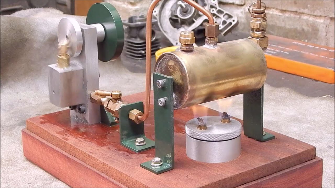 The live steam powered wobbler model engine project is complete