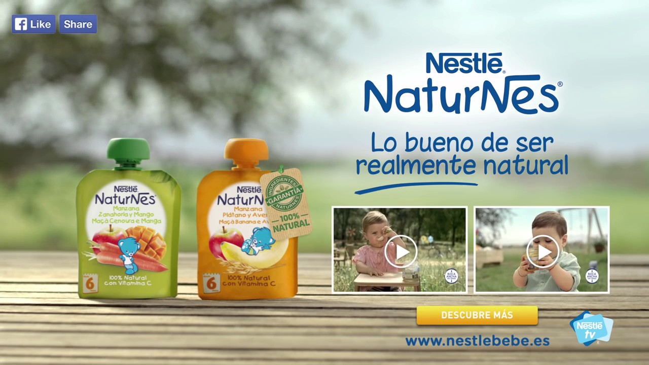 Bolsitas de fruta 100% natural para beb&eacute;s   Nestl&eacute; Naturnes
