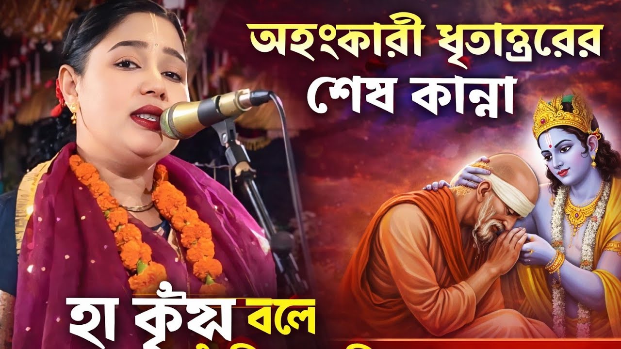 অহংকারী ধৃতরাষ্ট্রের শেষ কান্না 😭 | হা কৃষ্ণ বলে কাঁদিতে পারি | কুমারী আশা লতা মন্ডল কীর্তন